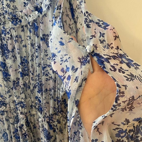 Alice McCall Pirouette Silk Floral Dress Cornflower Blue - Picture 14 of 15